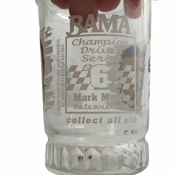 Mark Martin Nascar Rouche Racing Jam Jar Glass 90s - Picture 4 of 4